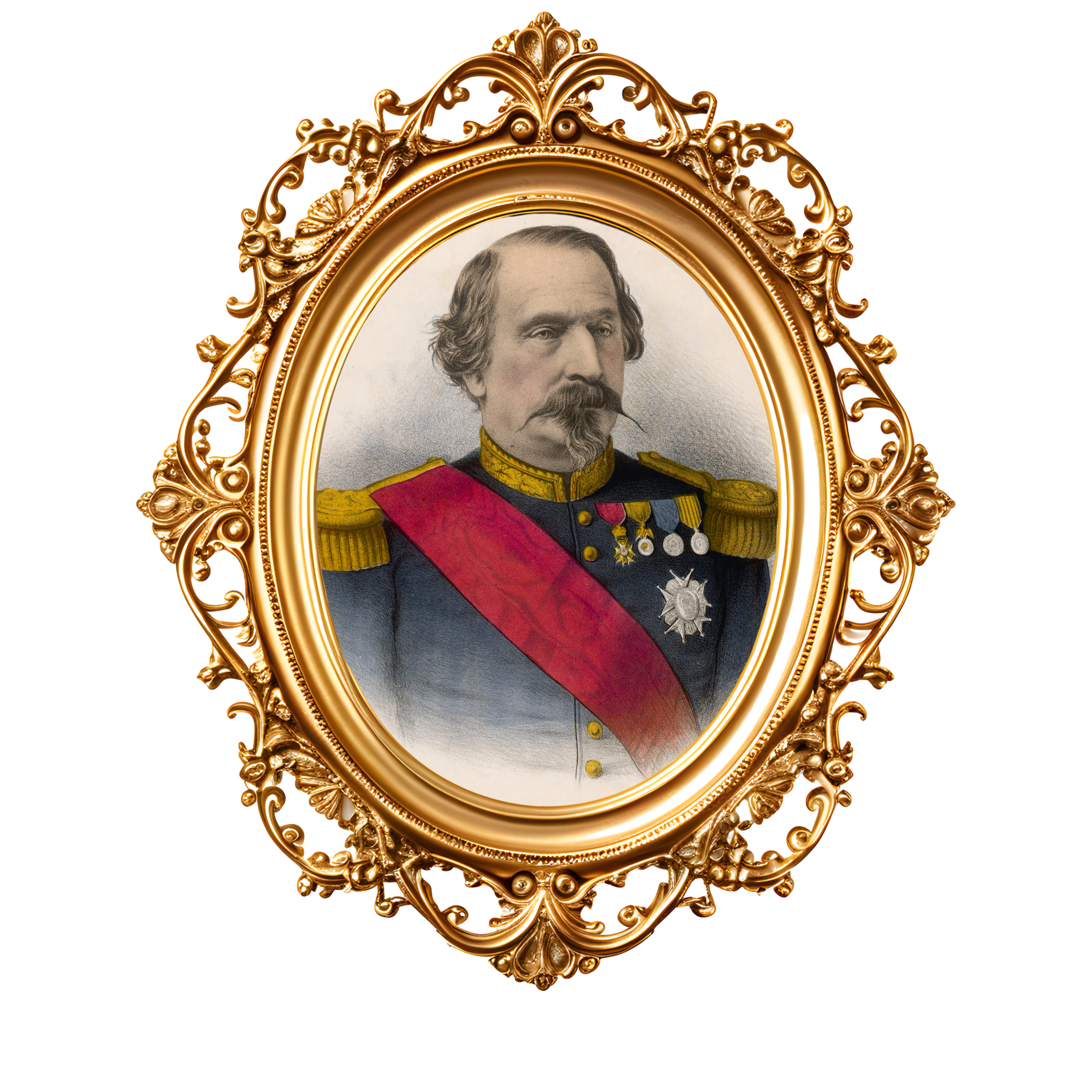 Portrait de Napoléon III en médaillon