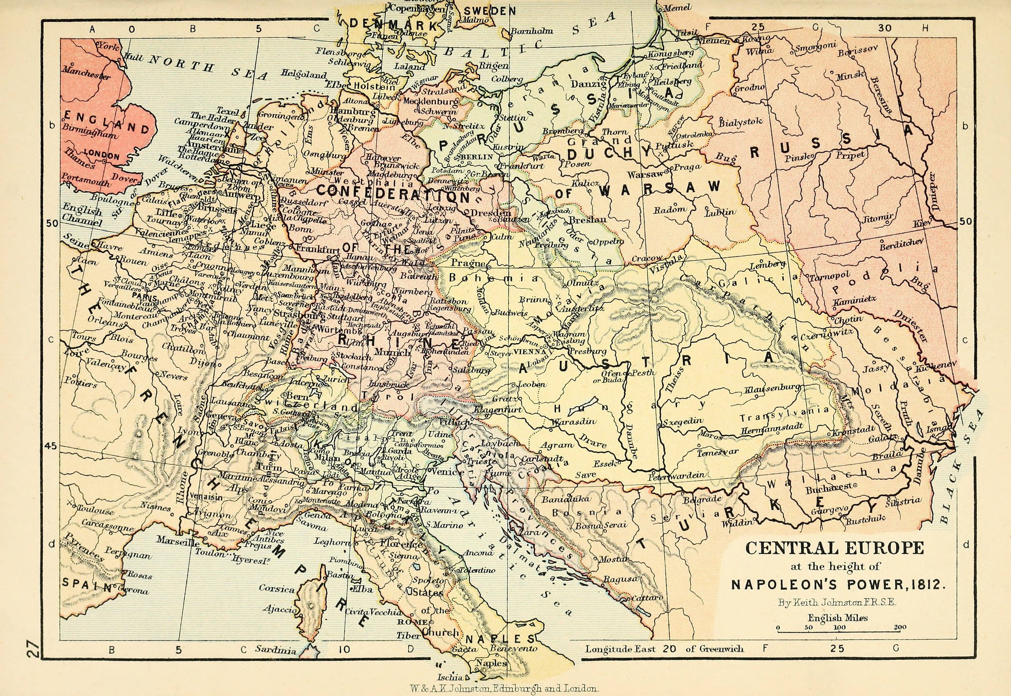 Carte de la France au XIXe siècle