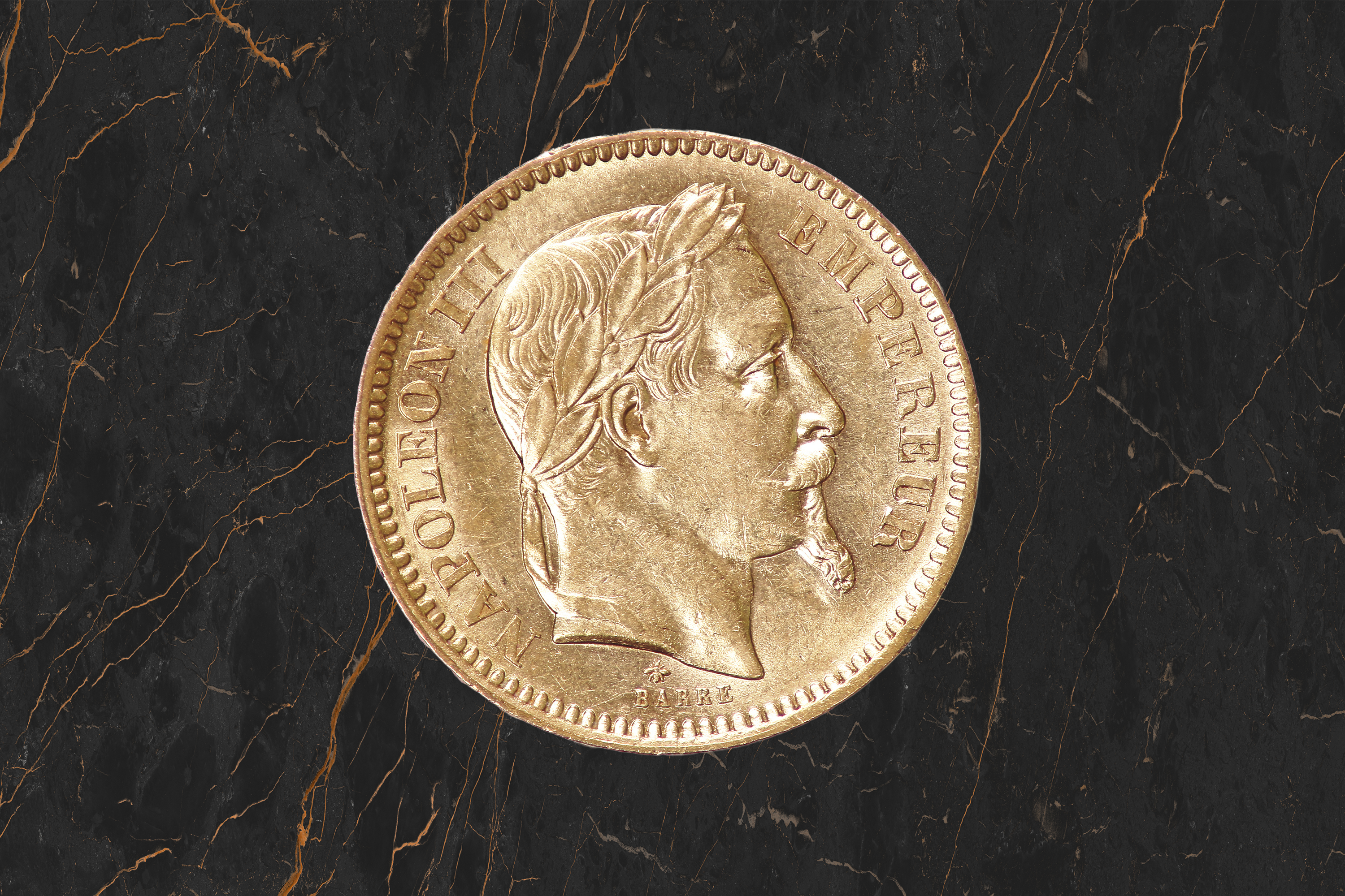 Pièce Napoléon III montée en pendentif